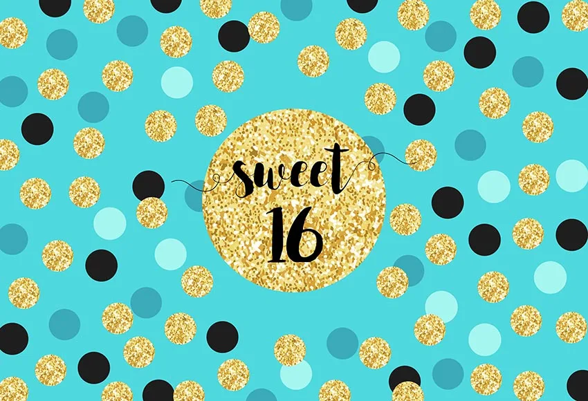 

Personalized sweet 16 Birthday background photography fabric polka dots photo backdrops for photographer studio backdrops LV-835