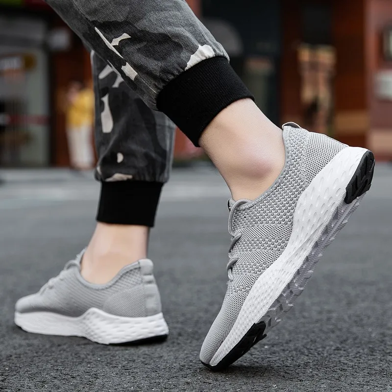 Мужские беговые кроссовки дышащая Ультралегкая спортивная обувь из сетчатого