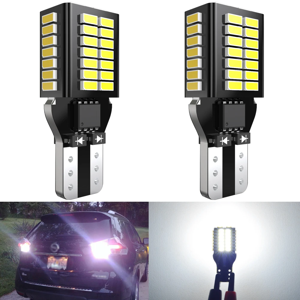 Katur 2 шт. T15 T16 W16W 921 912 светодиодный 1200Lm Canbus Автомобильная резервная светодиодные