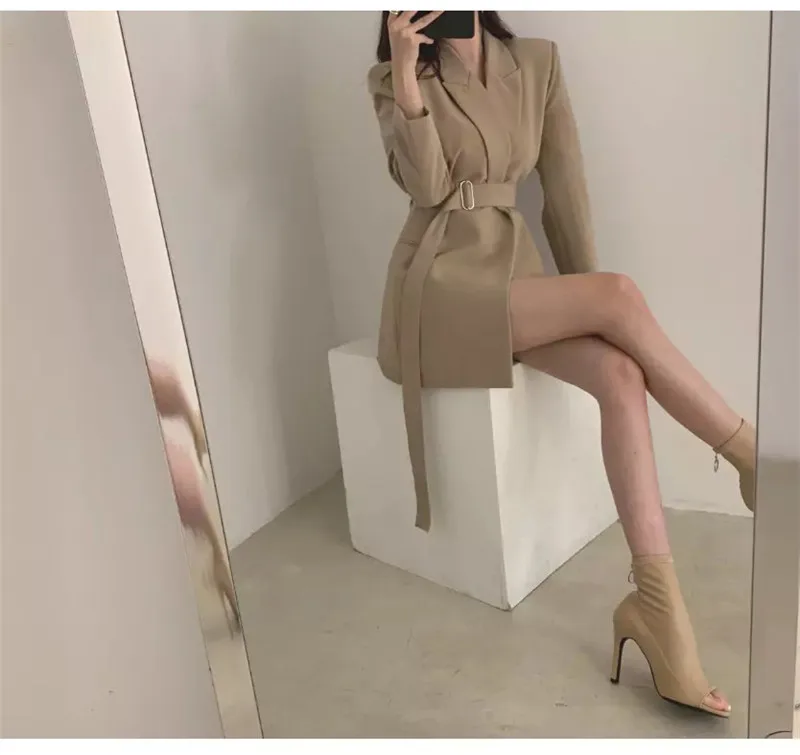 Весенняя женская мода 2020 новинка нет пуговиц офисный женский костюм