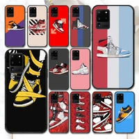 trend brand shoe sneakers phone case for samsung galaxy note s 8 9 10 20 plus e lite uitra black cover luxury coque soft bumper