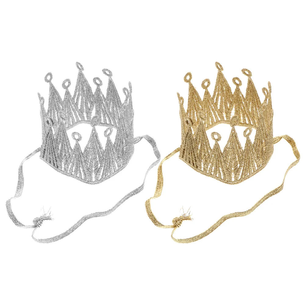

2Pcs Baby Birthday Crown Headband Toddler Crown Photo Prop Hair Accessory
