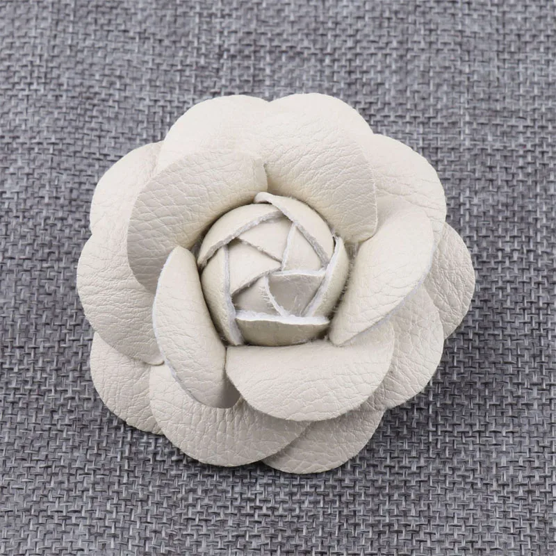 50 шт./лот 6 см изящная искусственная кожа цветок камелии для сделай сам Женская