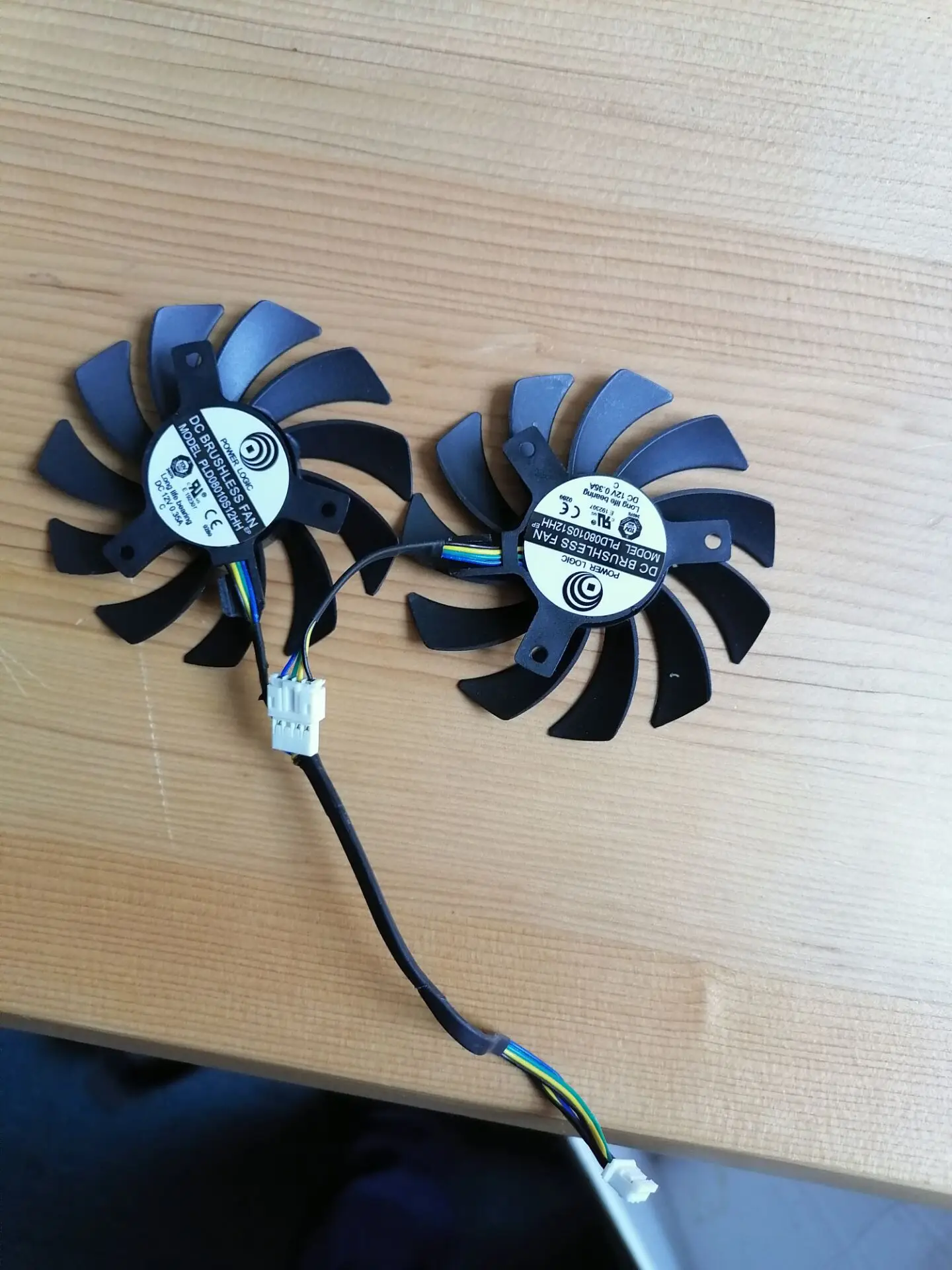 Вентилятор POWER LOGIC PLD08010S12HH 12 В 0 35 А 4 контакта двойной вентилятор MSI 460GTX 560GTX 570GTX 580GTX