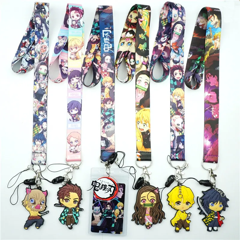 Аниме Demon Slayer Kimetsu No Yaiba ремешок на шею для ключей USB ID карта держатель значок