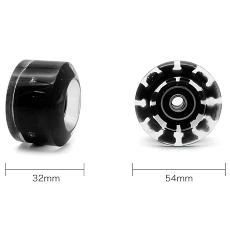 

New Sale 8Pcs Light Up Quad Roller Skate Wheels 32Mm x 58Mm, Luminous Light Up Quad Roller Skate Wheels with Bearings Installed