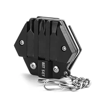 multitool keychain hexagonal kit folding mini pocket survival tool set with knife micro screw driver set