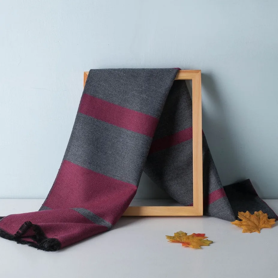 Прямая поставка роскошный брендовый зимний мужской шарф с геометрическим