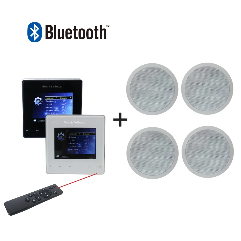 Bluetooth мини 4-канальный 25 Вт pa домашняя аудиосистема фоновой музыки настенный