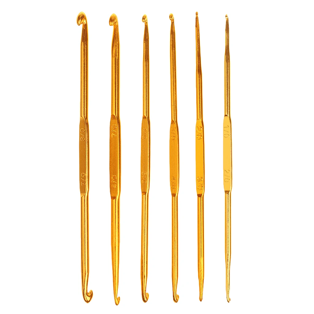 

Роскошные позолоченные спицы, алюминиевые булавки для вязания крючком