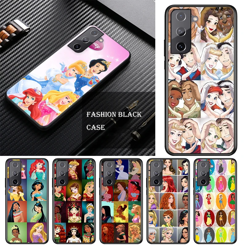 

For Samsung S21 S20 FE S22 Ultra Pro Lite S10 5G S10E S9 S8 S7 S6 Edge Plus Animation Character Princess Collection Phone Case