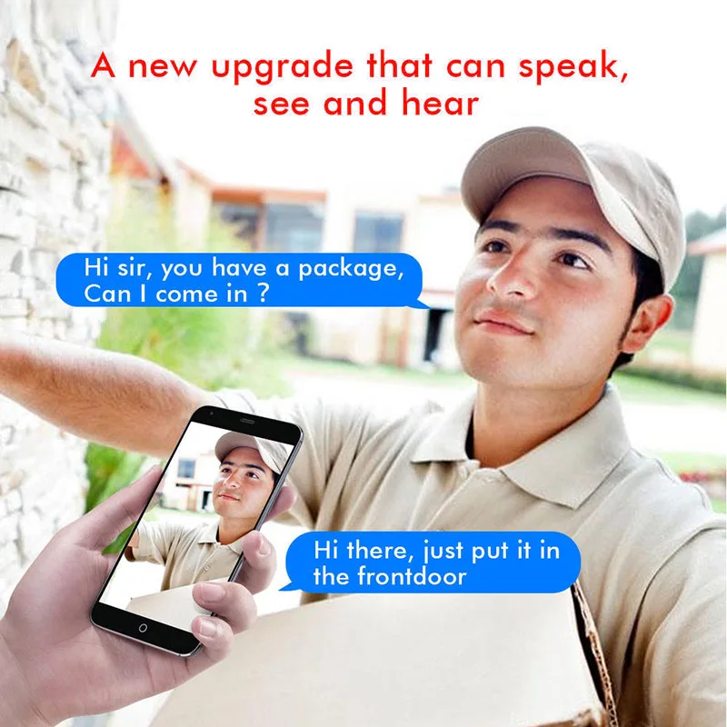 Беспроводной Wi-Fi умный дистанционный видеодомофон домофон ИК-звонок