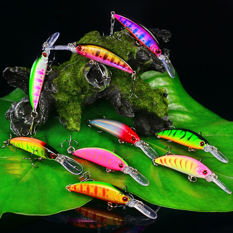 

1PCS 7cm 6g Fishing Lure Quality Minnow Lure 3D Eyes Plastic Hard Bait Pesca Artificial Jig Wobblers Crankbait Fishing Bait