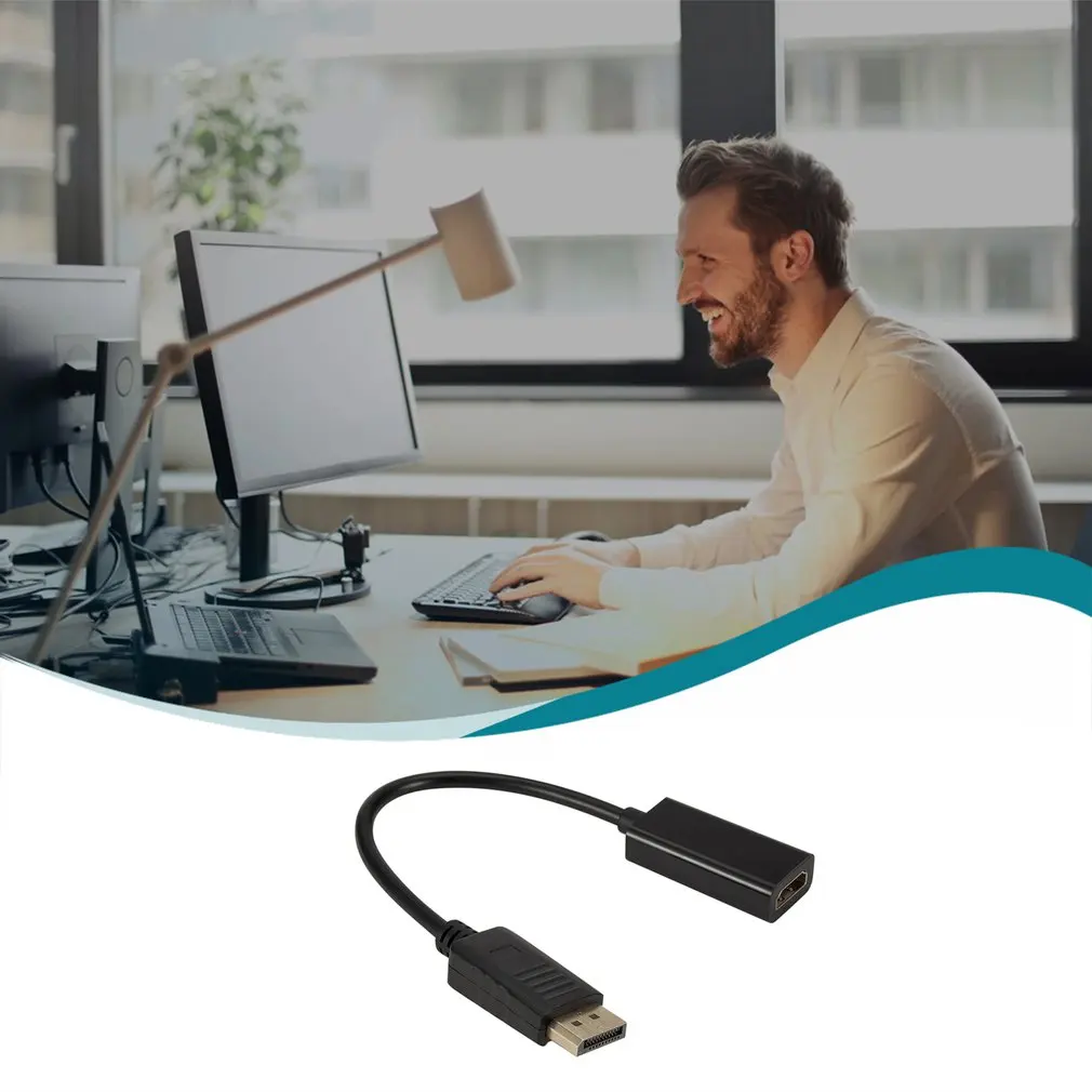 

Dp Displayport Male Naar-compatible Female Kabel Converter Adapter Voor Pc Dell