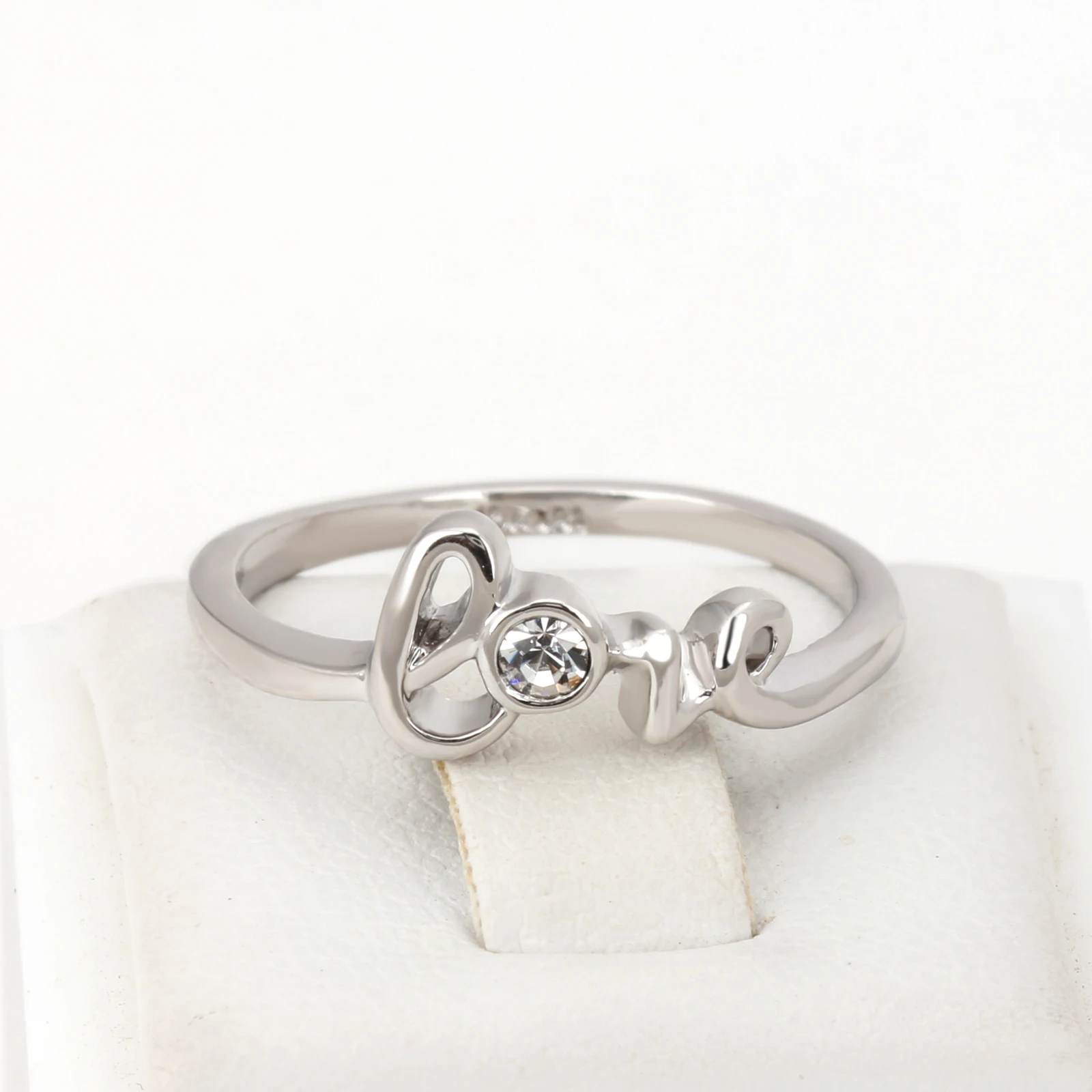 Классические обручальные кольца с кубическим цирконием для любви серебряный