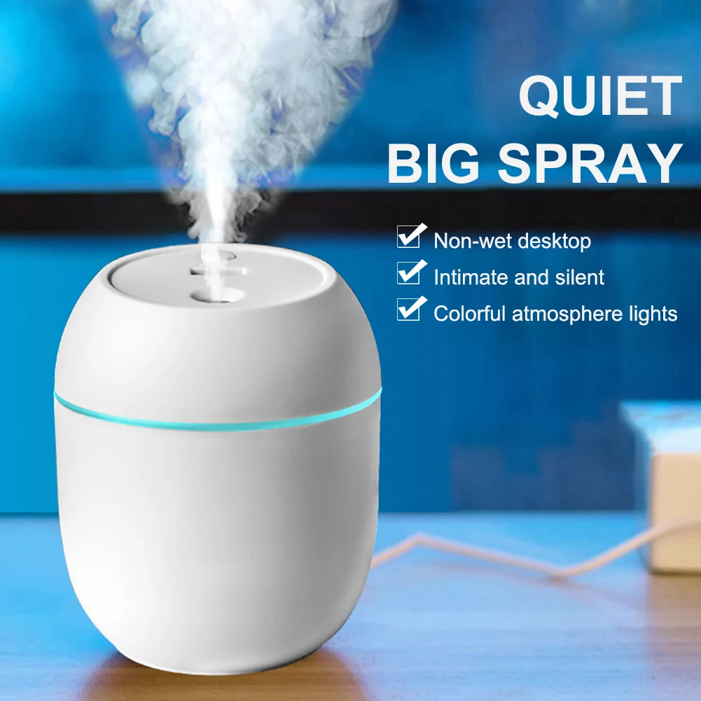 Humidificateur d'air Portable USB 250ML  diffuseur d'huile essentielle  2 Modes  arrêt automatique