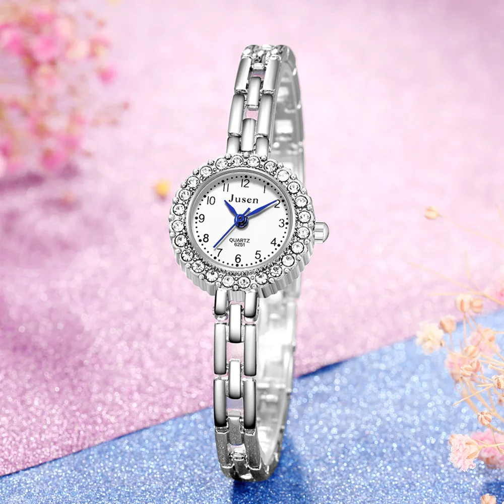 

Luxury Diamond Women Fashion 2021 Bracelet Watches digital Dial Design Elegant Silver Ladies Quartz Wristwatches Rose Gold Clock