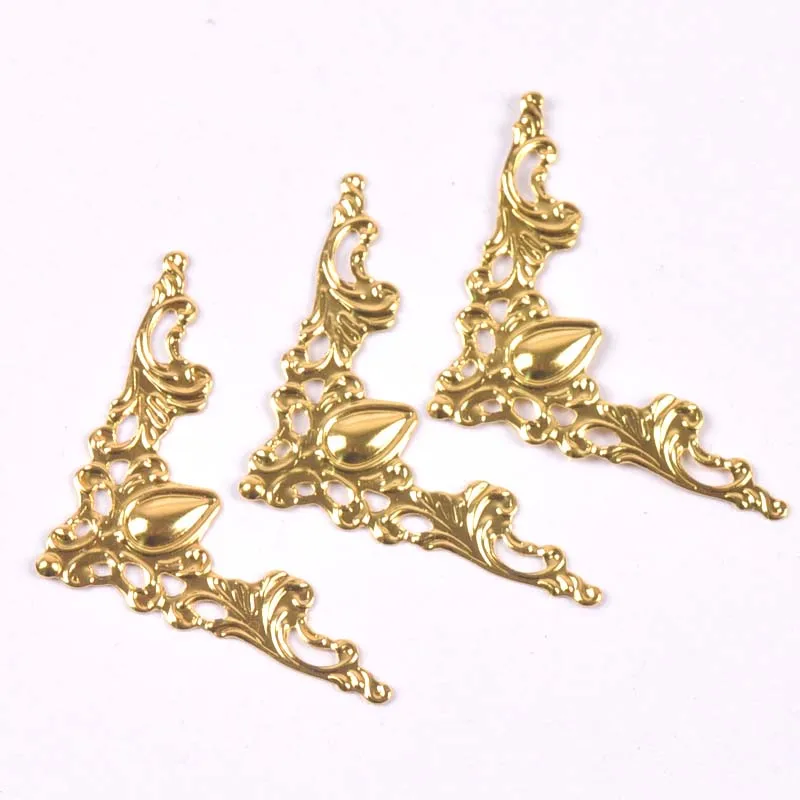 20 шт. серебристые/золотистые/бронзовые металлические защитные углы для книг