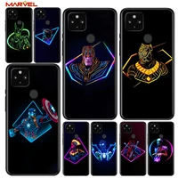marvel hero color shockproof cover for google pixel 5 5a 4 4a xl 5g black phone case shell soft fundas coque capa