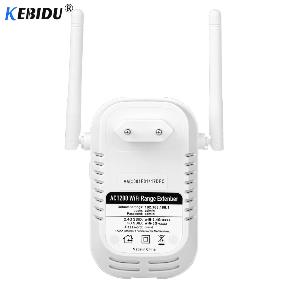 Wireless 2.4G / 5G Wifi Repeater Dual Band AC 1200Mbps 4 High Antennas Bridge Signal Amplifier Wired Router Wi Fi Access Point | Компьютеры