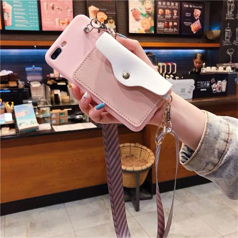 Чехол на шею с ремешком для Oppo A52 A53 A53S A72 A9 A5 2020 A8 A31 Find X2 Pro Realme X50 6 XT чехол-бумажник A92