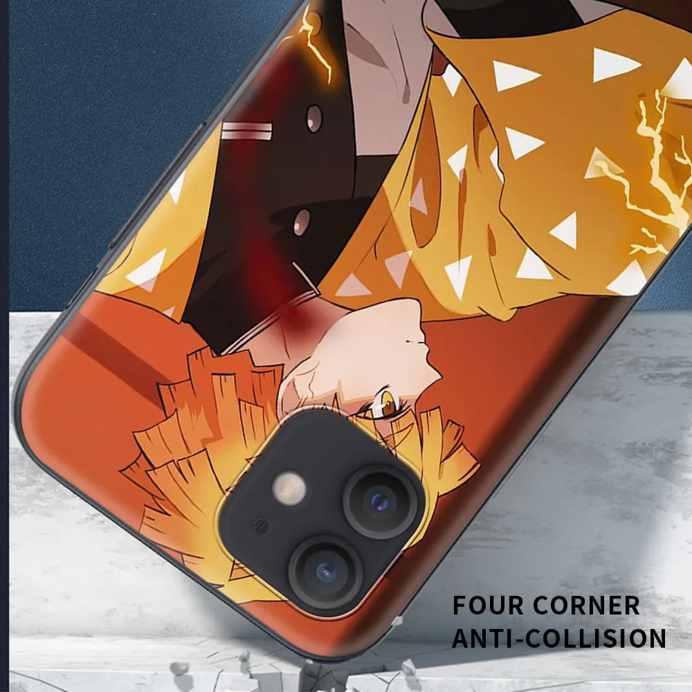 

Soft Cover For iPhone 11 12 Pro X XR XS Max Case Kimetsu No Yaiba Fundas For iPhone 7 8 Plus SE 2020 Coque