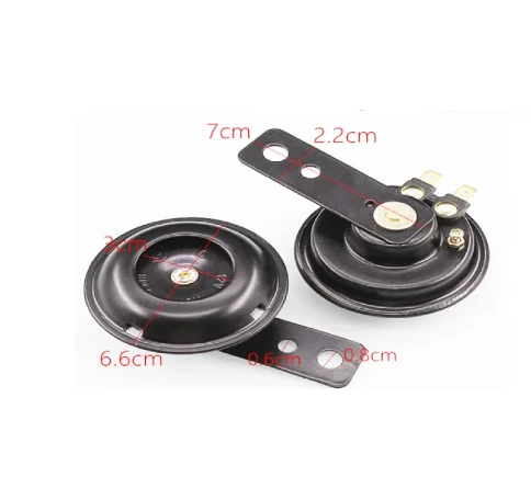 

Motorcycle universal electric horn12V, 1.5A, 105dB waterproof round horn, moped for HONDA motorcycle