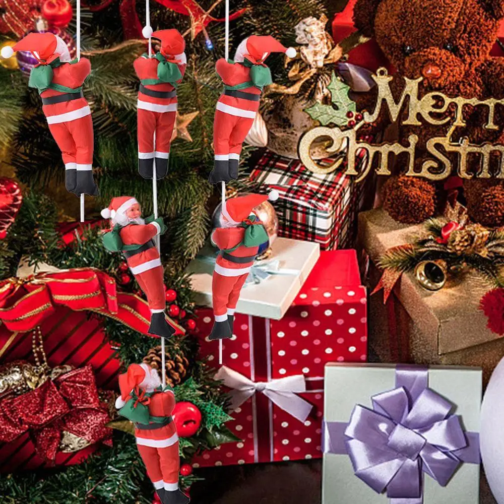50 см Рождественский кулон Санта Клаус подвесная кукла лестничная веревка для