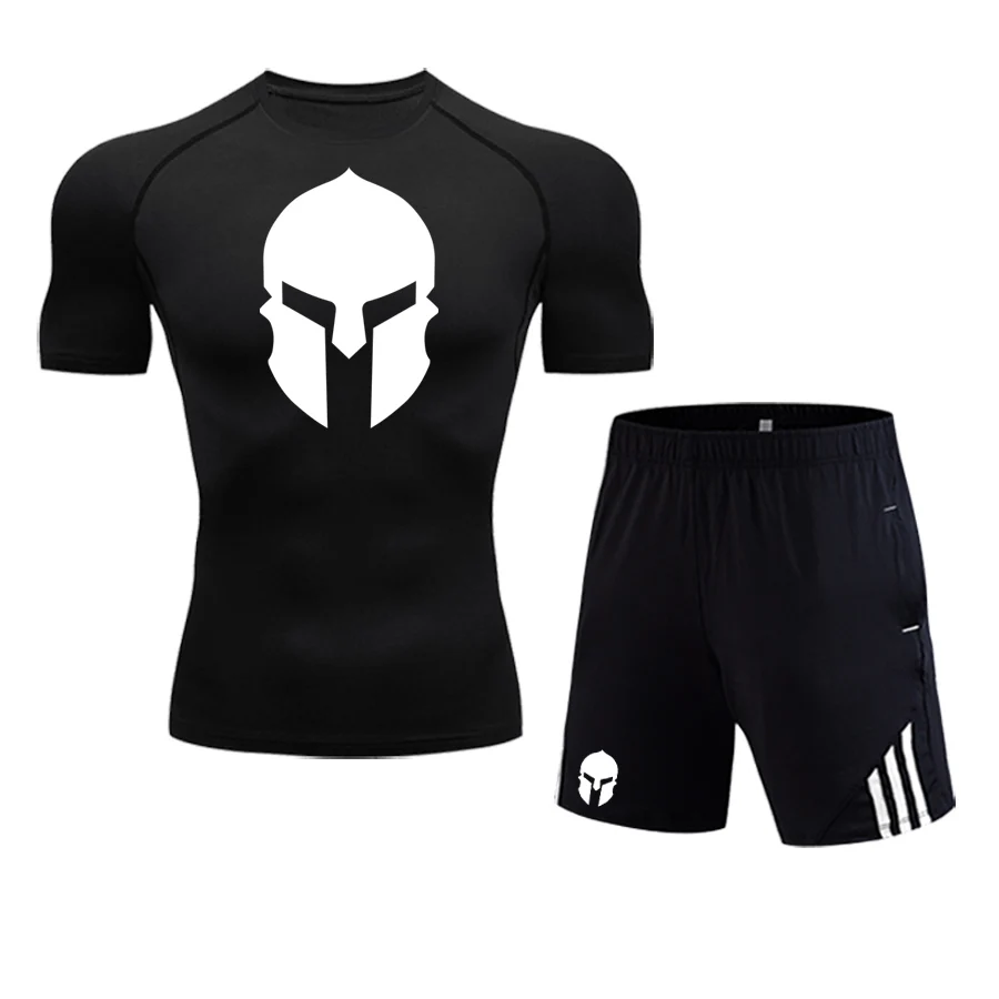 

Топ 2 комплекта Для мужчин сжатия Спортивная ММА Тактический леггинсы 2021 Новый Спартанский Тренажерный зал Спортивный костюм бренд Мужская...