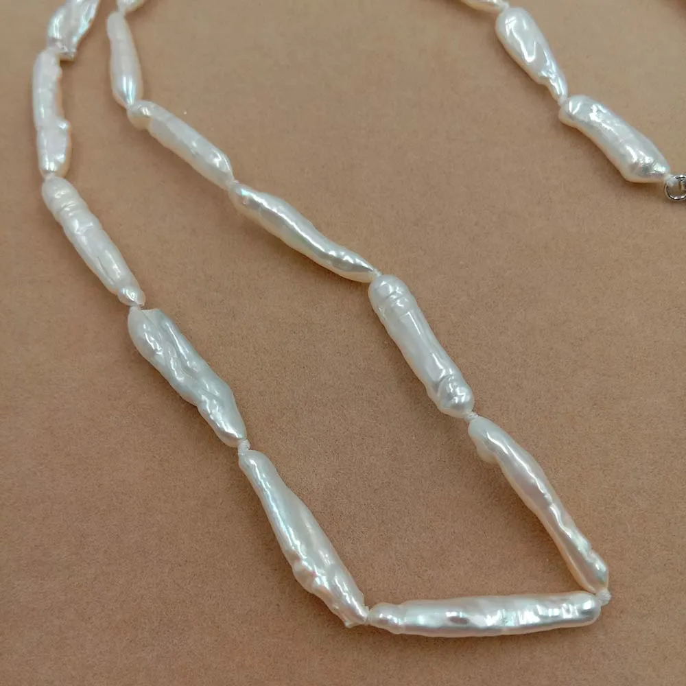 30 см BIWA жемчужное ожерелье, натуральный пресноводный жемчуг NECKLACE-15-30MM мини BIWA барокко Жемчуг