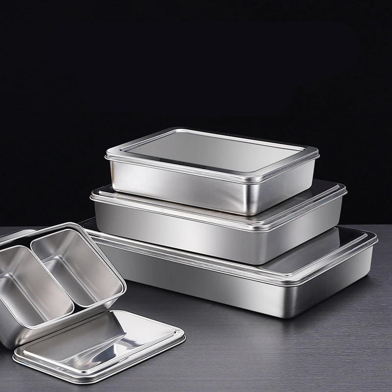 12346grids stainless steel seasoning box with lid rectangle hotel household spice organizer multifunction kitchen gadget free global shipping