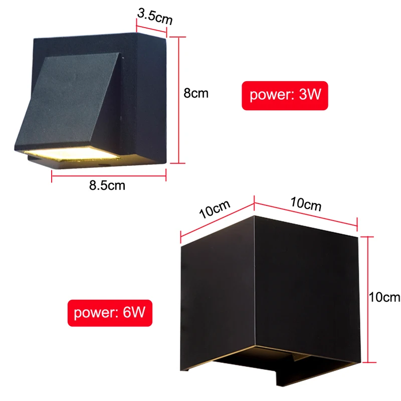 Светодиодный настенный светильник регулируемый 6 Вт водонепроницаемый IP65|outdoor led
