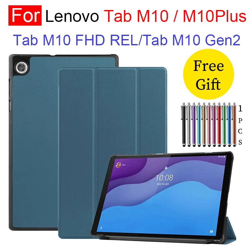 

For Lenovo Tab M10 REL M10Plus TB-X605F X505F X606F Tablet PU Leather Case Tab M10 Gen2 TB-X306F Adjustable Folding Stand Cover