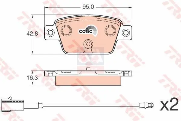 

TRW BRAKE LINING BACK 01 STILO 07 BRAVO + FS TRW TK