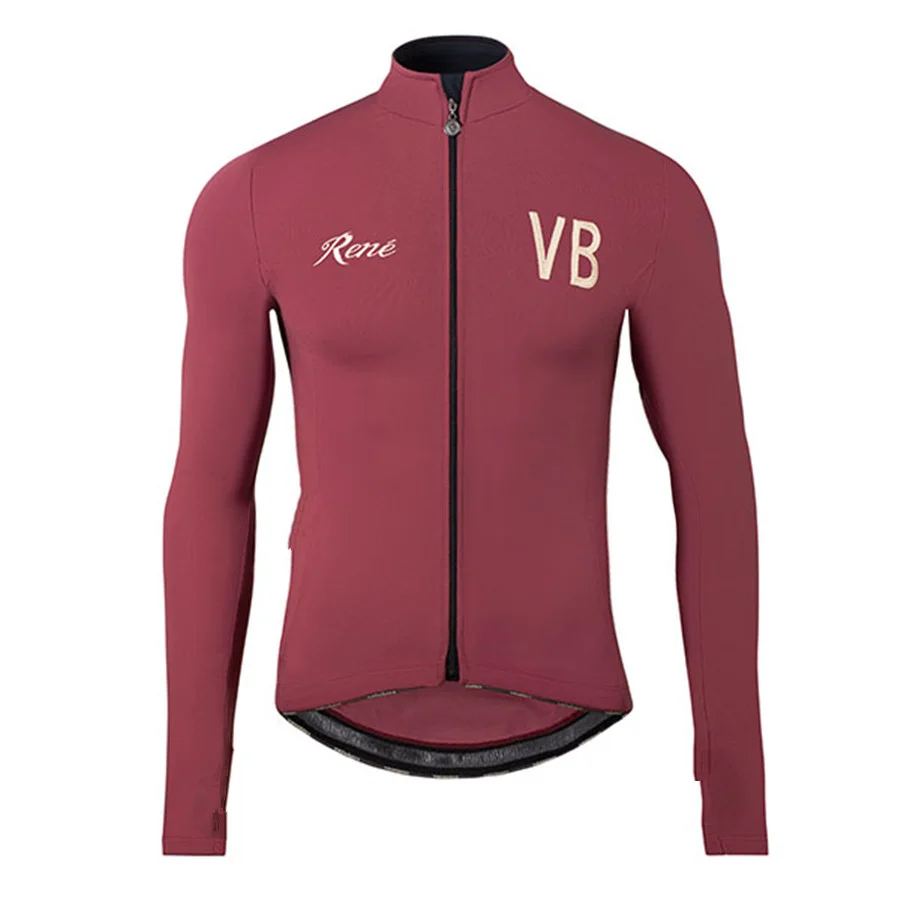 Pro Термальность Джерси для мужчин с длинным рукавом велосипед куртка зимняя