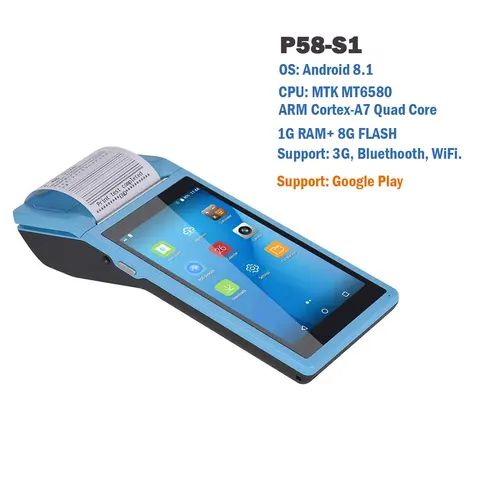 HW NETUM P58-S1 PDA Android POS терминал чековый принтер портативный Bluetooth WiFi 3G сборщик данных Портативный все в одном