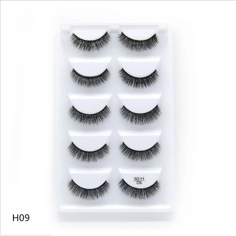 250 пар 50 коробок ресниц 3d норковые ресницы естественные длинные 1 см-1 5 см