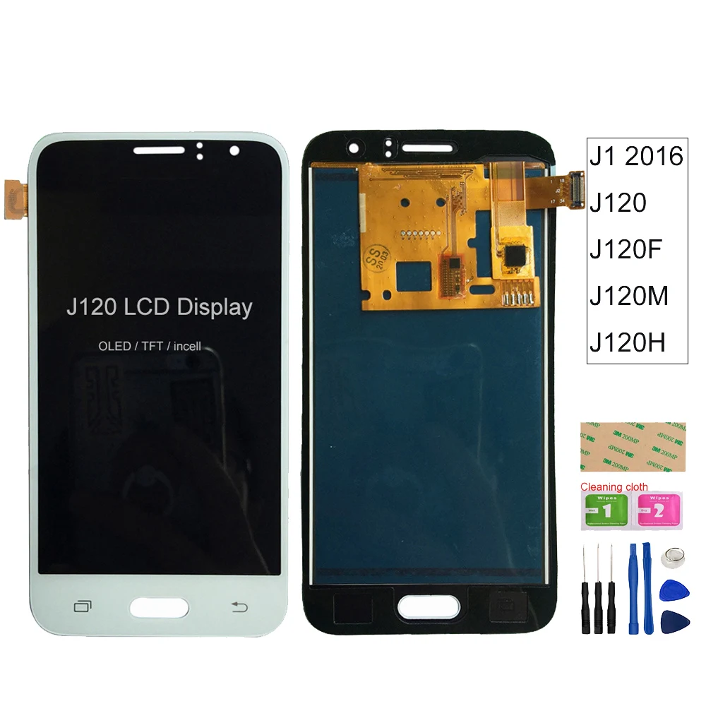 

FTF ЖК J120 для Samsung Galaxy J1 2016 J120 J120F J120M J120H ЖК-дисплей с сенсорным экраном дигитайзер сенсор панель запасные части