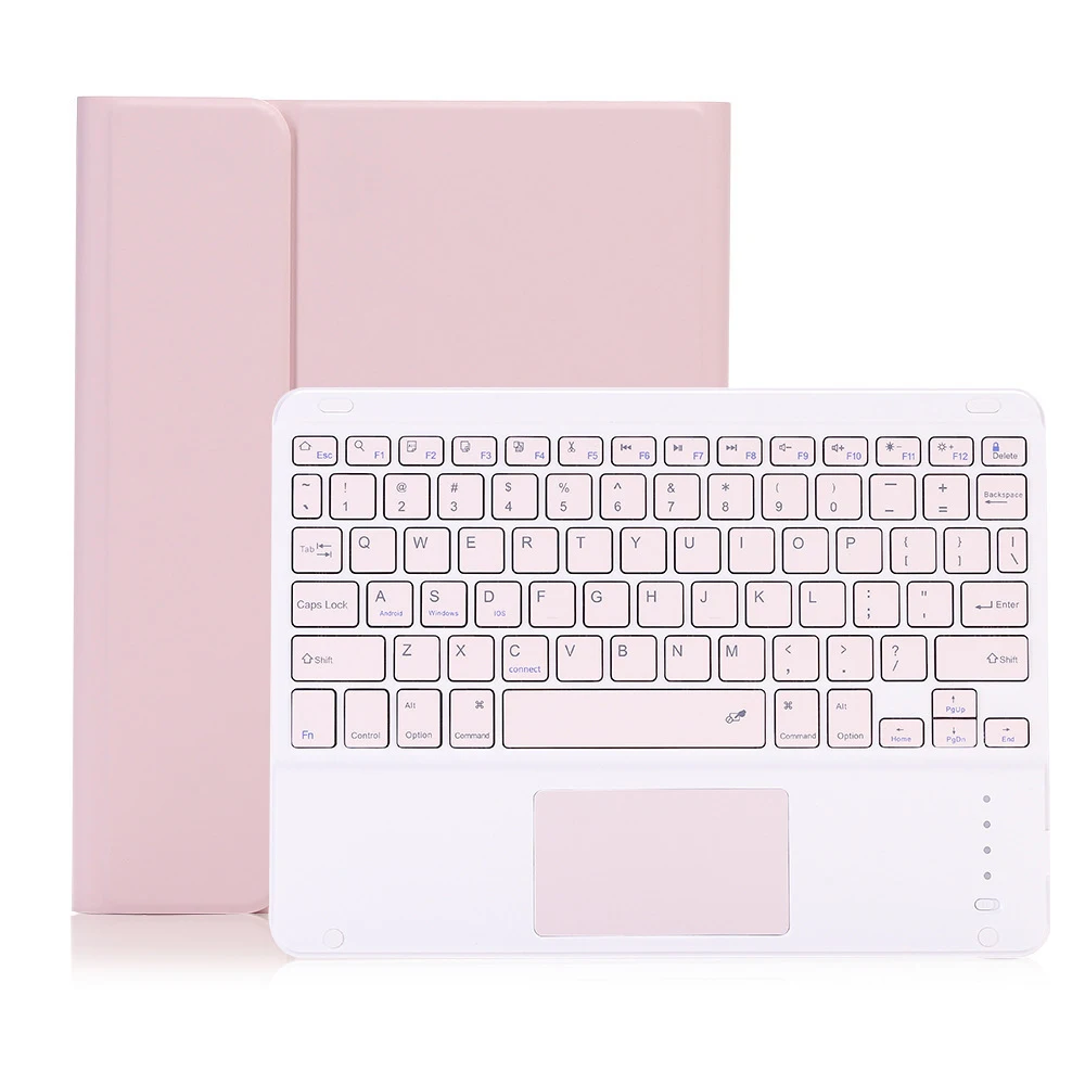 

Detachable BT Keyboard Case with Touchpad Charging Pen Slot Compatible with iPad Pro11 2018/2020/ iPad air4 2020 Green/pink