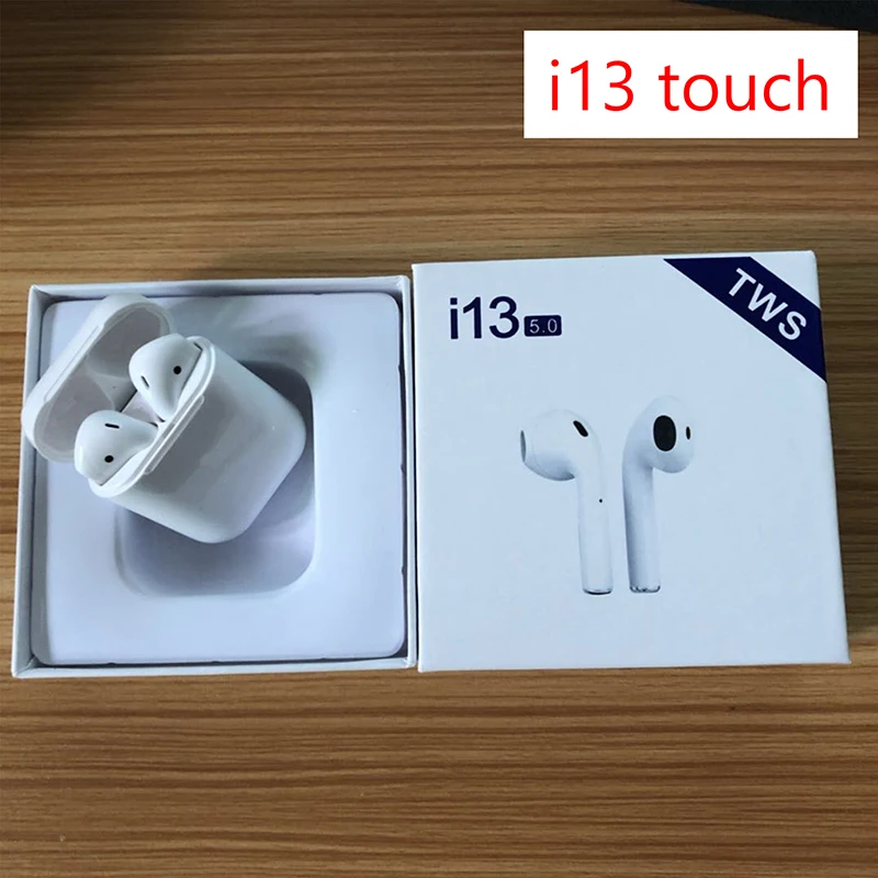 T14-i13touch Беспроводные наушники с Bluetooth от UTHAI i9s TWS i11 i12 i13, беспроводные наушники с микрофоном, спортивные стерео наушники с зарядным устройством - Цвет: T14-i13touch