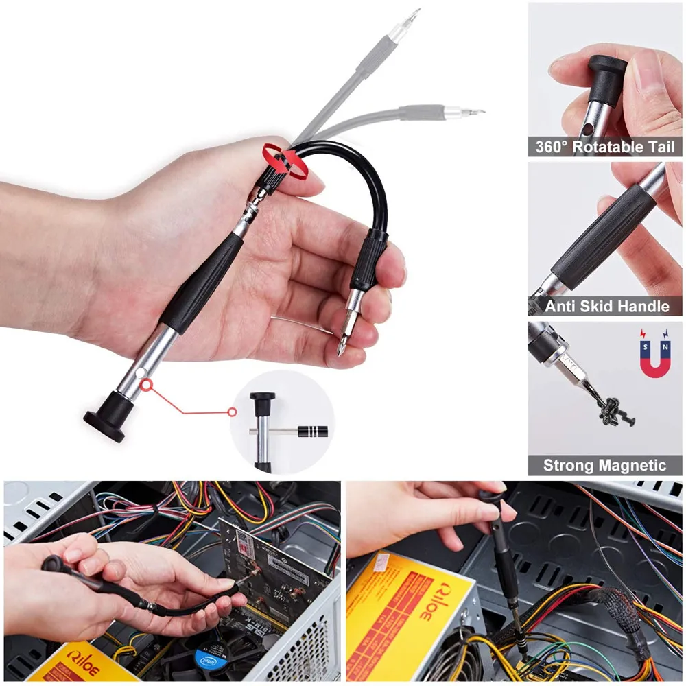 

Precision Screwdriver Set 140 in 1 Magnetic Driver Kit Professional Repair Tool Kit with Portable Bag for iPhone, LaptopTablet