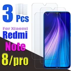 Защитное стекло для Xiaomi redmi note 8 pro, 8t pro, 3 шт.