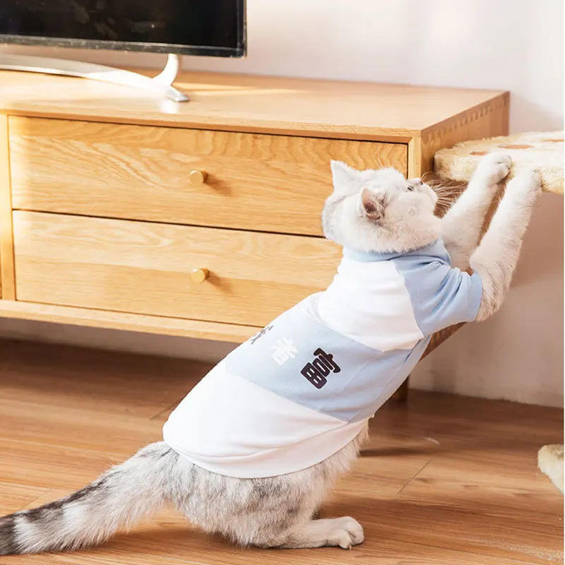

Dog Clothes Cat Teddy Spring Summer Thin T-shirt Pet Bichon Small Puppy Одежда для собак