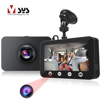 vsys 2 channel dvr 1080p front and cabin inside 2 way dash camera for cars uber taxi driver with night vision 4 3 ips screen