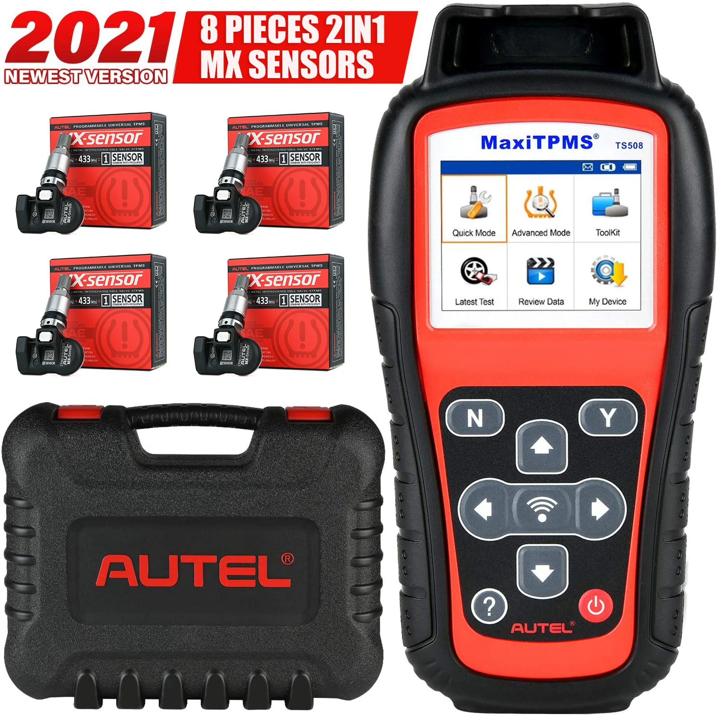 Autel MaxiTPMS TS508 MX-Sensor 2 в 1 OBD2 диагностический инструмент TPMS датчик программатор