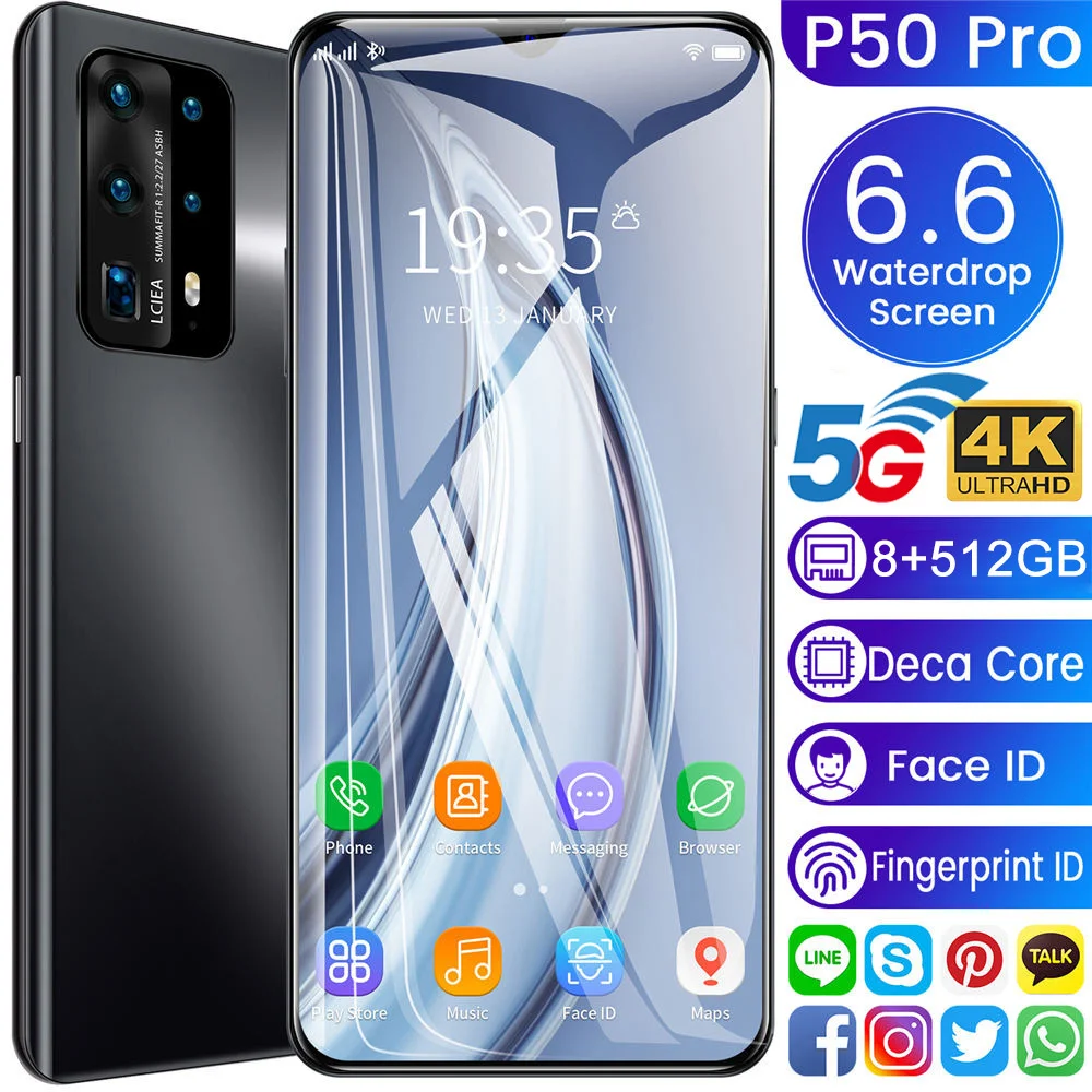 

Android P50 Pro smartphone 6.6 "large screen 5g (2 + 16) kol saati Genuine Best Time Limited
