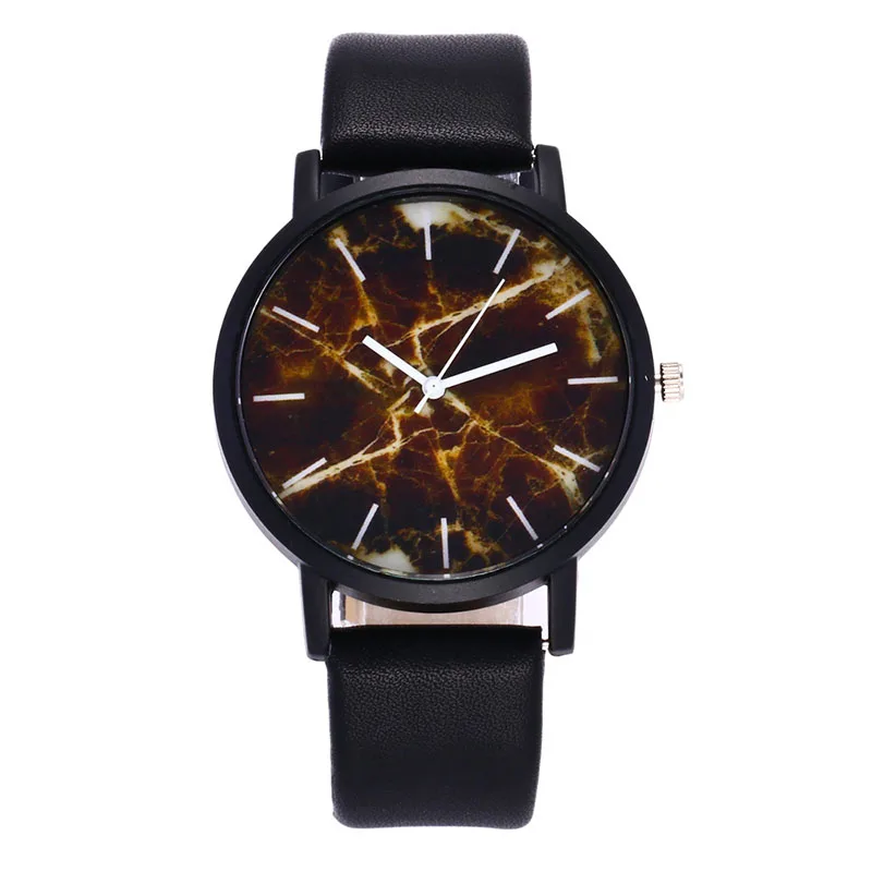 Часы наручные мужские с мраморным узором брендовые модные роскошные кожаным