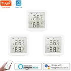 Датчик температуры и влажности Tuya Smart Home, Wi-Fi датчик с ЖК-экраном, работает с приложением Google Assistant и Tuya Alexa Smart Life
