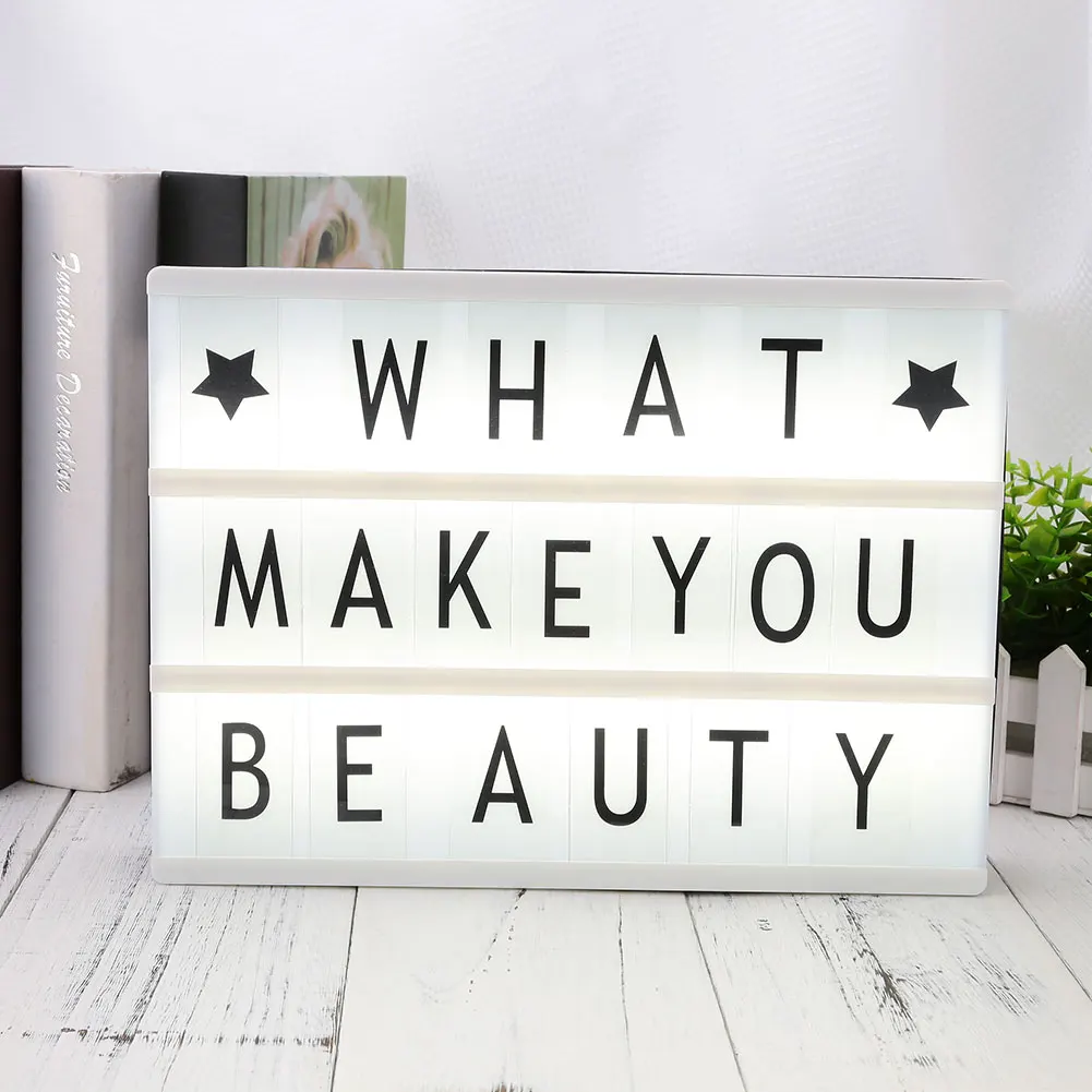 Светильник коробки подарки буквы 85 шт. A4 светодиодный для карт инструмент кино