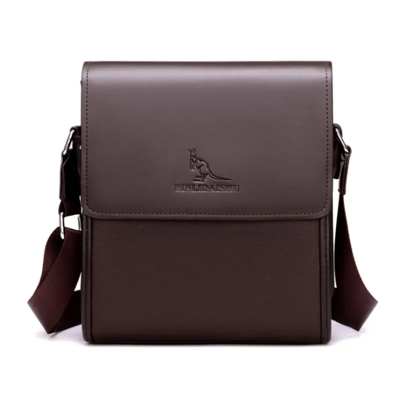 New Luxurious Men Messenger Bag Man Business Bag Crossbody Shoulder Bags Quality Brand Bag for Male Capacity Casual HandBag - Цвет: Coffee